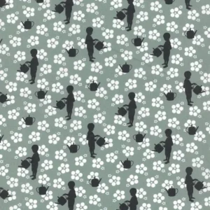 Druckstoff Weimar – 100% CO – Druckstoffe, Farbe Grau, Grün, Weiß – Bild 1