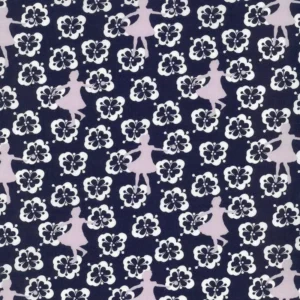 Druckstoff Weimar – 100% CO – Druckstoffe, Farbe Blau, Weiß, Rosa – Bild 1