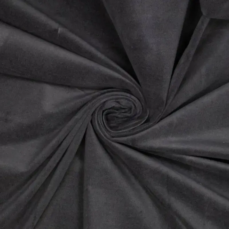 Stricksamt – 89% CO / 2% LY – Samtstoffe, Farbe Schwarz – Bild 1