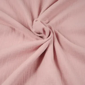 Double Gauze – 100% CO – Musselinstoffe, Farbe Rosa – Bild 1