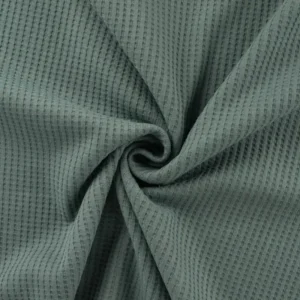 Waffel-Trikot – 95% CO / 5% EA – Waffelstoffe, Farbe Grün – Bild 1