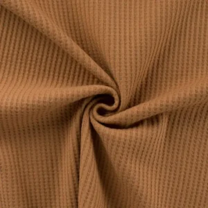 Waffel Trikot – 95% kbA / 5% EA – Waffelstoffe, Farbe Beige – Bild 1