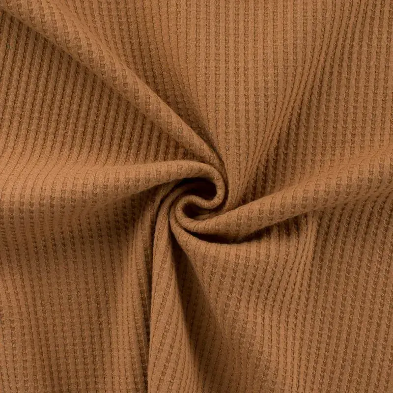 Waffel Trikot – 95% kbA / 5% EA – Waffelstoffe, Farbe Beige – Bild 1