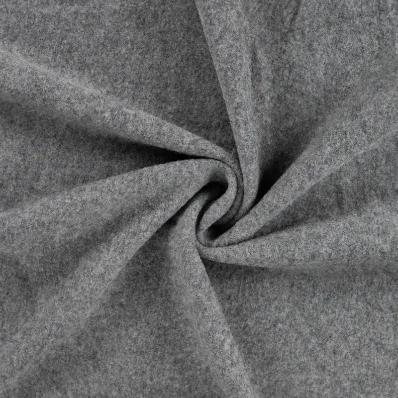 Fleece aus 100 % Merinowolle – 100% WO – Fleecestoffe, Farbe Grau – Bild 1